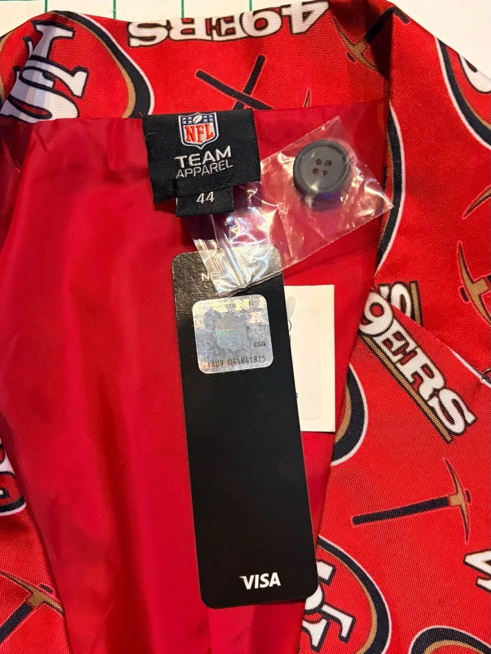 San Francisco 49ers Red Printed Blazer